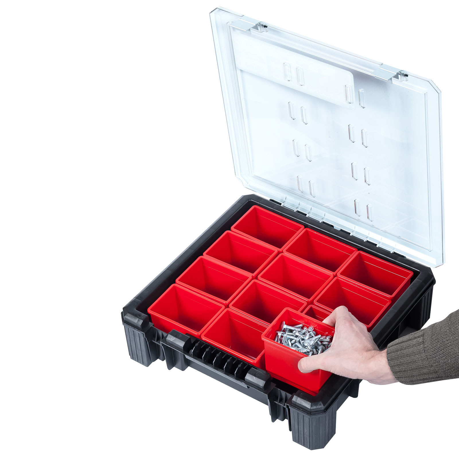 ADB Organizer/Kleinteilemagazin mit 12 herausnehmbaren Boxen